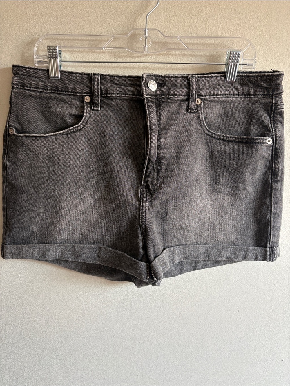 Wild Fable Highest Rise Black Denim Shorts Women’s 14 High Rise Cuffed 32W
